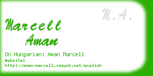 marcell aman business card